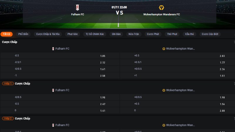 Fulham vs Wolves